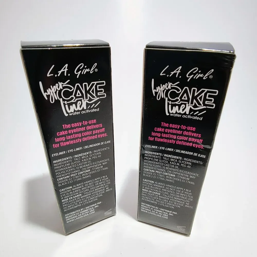 L.A. Girl Hyper Cake Liner Water Activated‎ Smoked Out Black 2 Pack